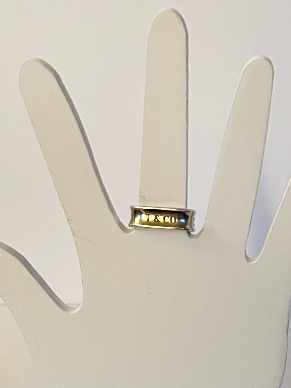 Tiffany & Co. 1837 Square Wide Band Ring .925 SS Size 8 Retired Unisex - Picture 2 of 12